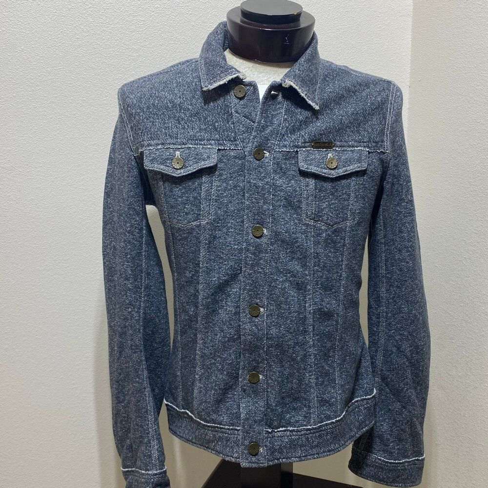 Diesel Co Navy Cream Men's Lightweight Jacket Sweater Size Large
